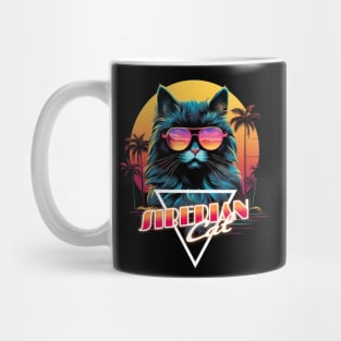 Retro Wave Siberian Cat Miami Shirt Mug